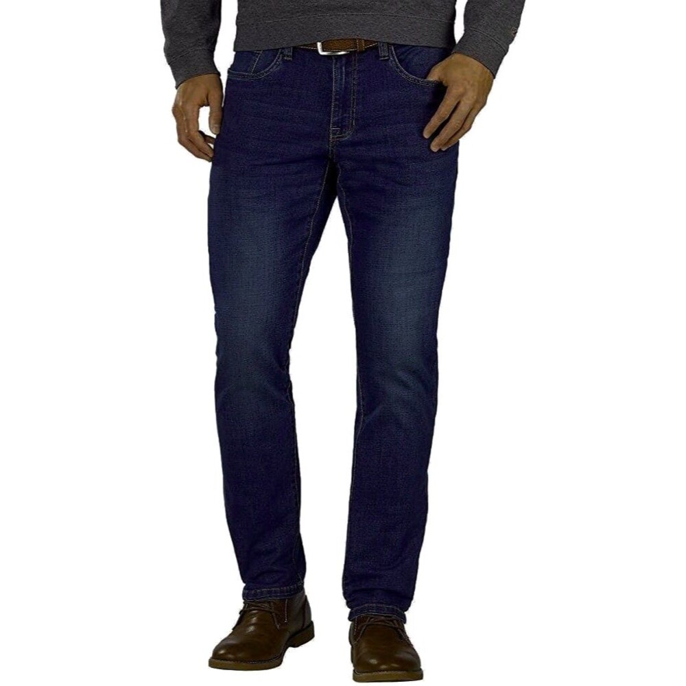 NWT Izod Comfort Stretch Waistband Slim Tapered Jeans Men Size 36x32 (Tag 36x34)